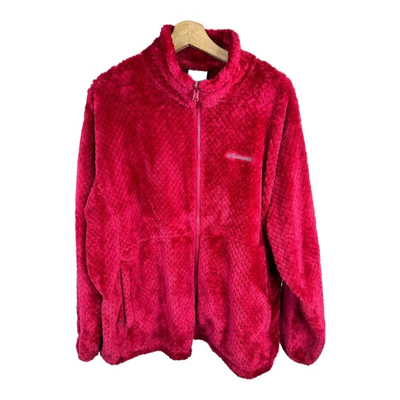 Columbia Jackets & Blazers - Columbia Women size 2X Bugaboo II Interchange Zip Up High Pile Fleece Jacket Red